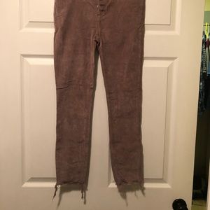 Free People, button-fly, corduroy skinnie
